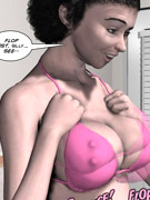 Hard guys mock the good girl with big breasts