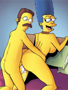 Marge simpson and ned flanders fucking doggy style!