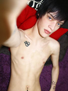 Skinny emo boy shooting himself on cam showing off his horny dick