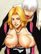 Busty anime bitch with big boobs from comic megastore asks for pussy licking
