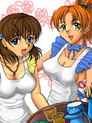 Hot manga sluts in sexy equipment ready to serve you