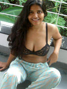 Real amateur indian girl in sexy stockings expsoing her shaved pussy and butt.
