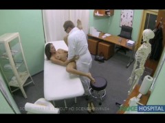Petite chick with big boobs gets her cunt drilled properly during the medical examination