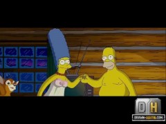Homer simpson fucking his porn wifey marge hard