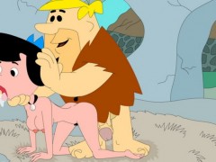 Horny fred flintstone and his best friend barney rubble sharing petite betty rubble.
