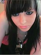 Emo tee girl shoots herself on webcam and places it on the i-net