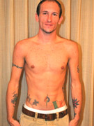 Handsome dudes displays their hot bodies with different tattoos with some wearing jeans and towels.