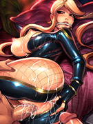 Stunning anime heroines in sexy tight outfit flashing their huge tits and itching wet pussies.