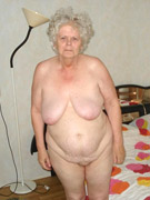 Bbw granny with big juggs posing all over the house and showing her naked body and shaved pussy.