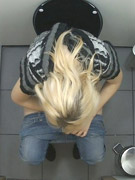 Sexy girls on the toilet getting spied on by a hidden camera.