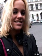 Busty sex hugry blonde babe doesn't mind anal fucking in the cafe restroom.